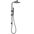 Matt Black Round 8" Rain Shower Head 3 Mode Handheld 2 in 1 Wall Arm Set V1233-C4902B22PHT006CBKSR108B