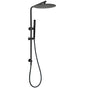 Round 300mm Rain Shower Head Brass Handheld Riser Rail Set Diverter Matt Black V1233-C4902B22PHT006CBKSR112B