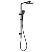 WELS Matt Black 8" Rainfall Shower Head 3 Modes Handheld Wall Rail Arm 2in1 Set V1233-C6202BHS002M4CBKSS108B