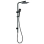 WELS Matt Black 8" Rainfall Shower Head 3 Modes Handheld Wall Rail Arm 2in1 Set V1233-C6202BHS002M4CBKSS108B