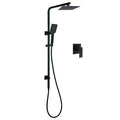 WELS Matt Black 8" Rainfall Shower Head 3 Modes Handheld Wall Rail Arm 2in1 Mixer Set V1233-C6202BHS002M4CBKSS108BKSQ201B
