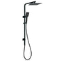 Matt Black Twin Shower Set Square 10" Rain Head 3 Modes Handheld Wall Arm Rail V1233-C6202BHS002M4CBKSS110B