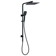 Dual Shower Square Large 12" Rainfall Head 3 Modes Handheld Wall Rail Matt Black V1233-C6202BHS002M4CBKSS112B