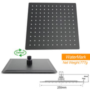 Dual Shower Square Large 12" Rainfall Head 3 Modes Handheld Wall Rail Matt Black V1233-C6202BHS002M4CBKSS112B