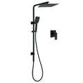 Dual Shower Square Large 12" Rainfall Head 3 Modes Handheld Wall Rail Mixer Matt Black V1233-C6202BHS002M4CBKSS112BKSQ201B