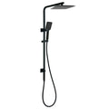Matt Black Dual Shower Square 10" Rain Head 3 Modes Handheld Silde Rail Arm Set V1233-C6202BHS002M4CBSS1001B