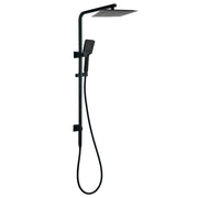 Matt Black Dual Shower Square 10" Rain Head 3 Modes Handheld Silde Rail Arm Set V1233-C6202BHS002M4CBSS1001B