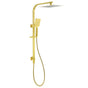Brushed Gold Square Shower 10" Large Rain Head Handheld Silde Rail Arm 2in1 Set V1233-C7121GHS002M4CGKSS110G