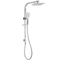 Brushed Nickel Square Twin Shower Set 8" Rain Head 3 Modes Handheld Silding Rail Arm V1233-C7121NHS002M4CNKSS108N