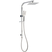 Brushed Nickel Square Twin Shower Set 8" Rain Head 3 Modes Handheld Silding Rail Arm V1233-C7121NHS002M4CNKSS108N