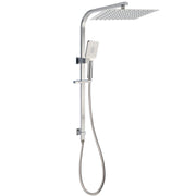 Brushed Nickel Square 2in1 Shower Set Large 12" Rain Head 3 Modes Handheld Silding Rail Arm V1233-C7121NHS002M4CNKSS112N