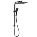 2in1 Shower Set Matt Black 12" Rainfall Head 3 Modes Handheld Silding Rail Combo V1233-C7121SBHS002M4CBKSS112B