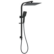 2in1 Shower Set Matt Black 12" Rainfall Head 3 Modes Handheld Silding Rail Combo V1233-C7121SBHS002M4CBKSS112B
