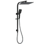 2in1 Shower Set Matt Black 12" Rainfall Head 3 Modes Handheld Silding Rail Combo V1233-C7121SBHS002M4CBKSS112B