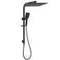 WELS Twin Shower Set Matt Black Large 16" Rainfall Head 3 Modes Handheld Silding Rail Combo V1233-C7121SBHS002M4CBKSS116B
