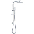 WELS Twin Square Shower Set 8" Rain Shower Head 3 Function Handheld Rail Arm Combo V1233-C7121SHS002M4CKSS108