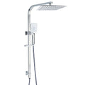 WELS 2IN1 Square Shower Head Set 10" Rain Handheld Sliding Rail Arm Inbuilt Diverter V1233-C7121SHS002M4CSS1001