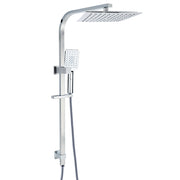 WELS 2IN1 Square Shower Head Set 10" Rain Handheld Sliding Rail Arm Inbuilt Diverter V1233-C7121SHS002M4CSS1001