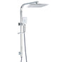 WELS 2IN1 Square Shower Head Set 10" Rain Handheld Sliding Rail Arm Inbuilt Diverter V1233-C7121SHS002M4CSS1001
