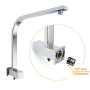 WELS 2IN1 Square Shower Head Set 10" Rain Handheld Sliding Rail Arm Inbuilt Diverter V1233-C7121SHS002M4CSS1001