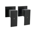 Matt Black Brass 1/4 Turn Round Hot Cold Tap Wall Set For Shower Vanity Spout V1233-CPF0272ABK