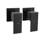 Matt Black Brass 1/4 Turn Round Hot Cold Tap Wall Set For Shower Vanity Spout V1233-CPF0272ABK