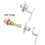 Watermark Chrome Square 1/4 Turn Wall Twin Taps Brass For Shower Head Vanity Basin Spout V1233-CPF0272ACR