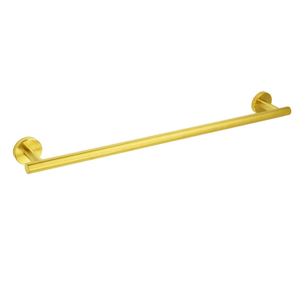 Brushed Gold Stainless Steel 750mm Long Towel Rack Rail Holder Round Hanger Bar V1233-E6900260BG
