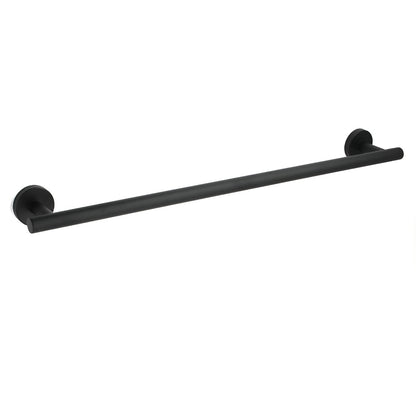 Matt Black 600mm Long Single Towel Rack Rail Holder Stainless Steel Hanger Bar V1233-E6900260BL