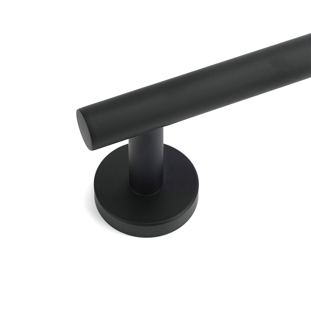 Matt Black 600mm Long Single Towel Rack Rail Holder Stainless Steel Hanger Bar V1233-E6900260BL