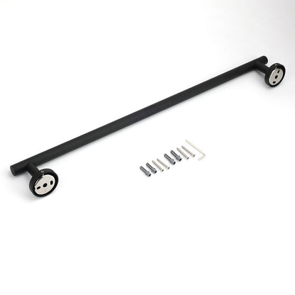 Matt Black 600mm Long Single Towel Rack Rail Holder Stainless Steel Hanger Bar V1233-E6900260BL