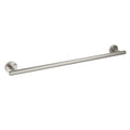 Brushed Nickel 600mm Single Towel Rack Rail Holder Round Hanger Bar Wall Mounted V1233-E6900260BN