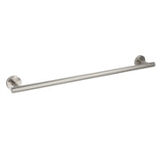 Brushed Nickel 600mm Single Towel Rack Rail Holder Round Hanger Bar Wall Mounted V1233-E6900260BN