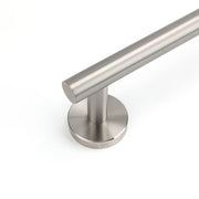 Brushed Nickel 600mm Single Towel Rack Rail Holder Round Hanger Bar Wall Mounted V1233-E6900260BN