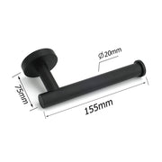 Matt Black Round Stainless Steel Toilet Paper Roll Tissue Holder Bathroom Wall V1233-E69004BL