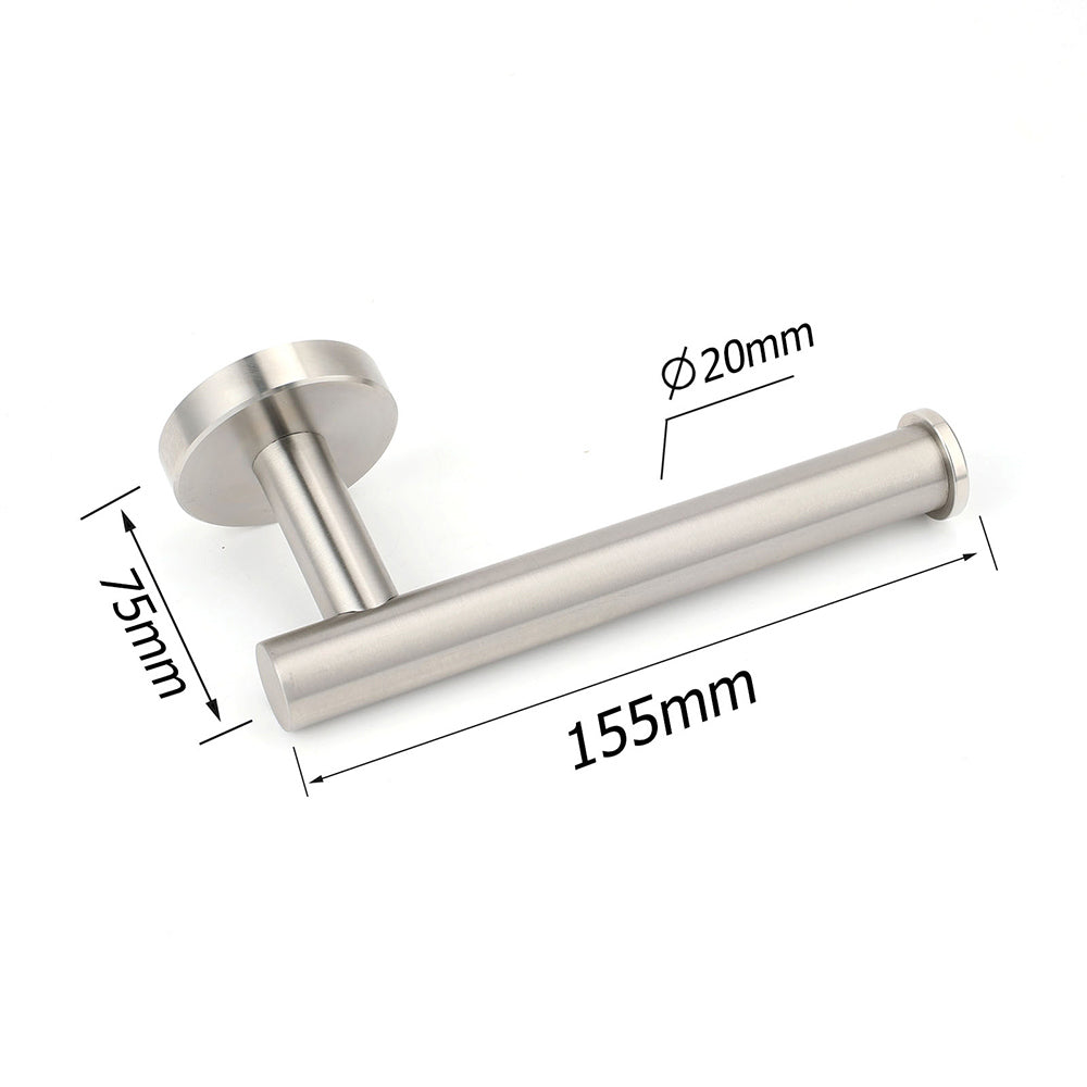 Brushed Nickel Stainless Steel Toilet Paper Roll Tissue Holder Rack Kit Bathroom V1233-E69004BN