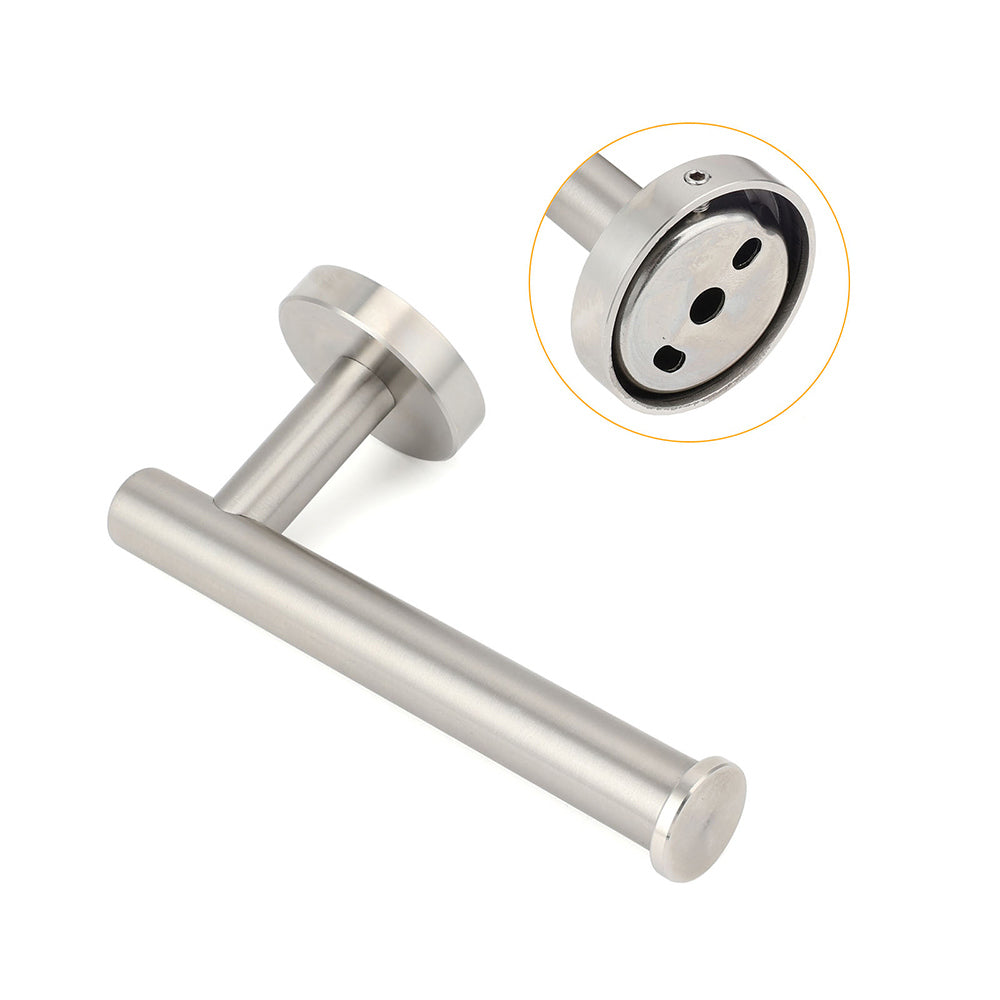 Brushed Nickel Stainless Steel Toilet Paper Roll Tissue Holder Rack Kit Bathroom V1233-E69004BN