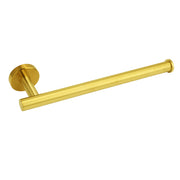 Bathroom Brushed Gold Round Towel Rack Holder Hook Clothes Hanger Wall Mounted V1233-E69005BG