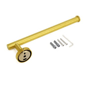 Bathroom Brushed Gold Round Towel Rack Holder Hook Clothes Hanger Wall Mounted V1233-E69005BG