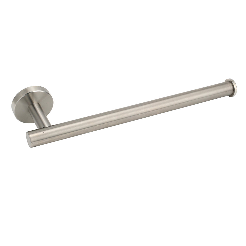 Brushed Nickel Round Towel Rack Holder Hook Clothes Hanger Bathroom Accessory V1233-E69005BN