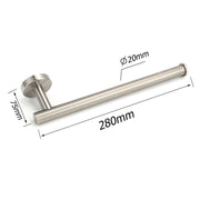 Brushed Nickel Round Towel Rack Holder Hook Clothes Hanger Bathroom Accessory V1233-E69005BN