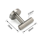 Brushed Nickel Robe Hook Hanger Organizer Bathroom Stainless Steel Accessory Kit V1233-E69009BN