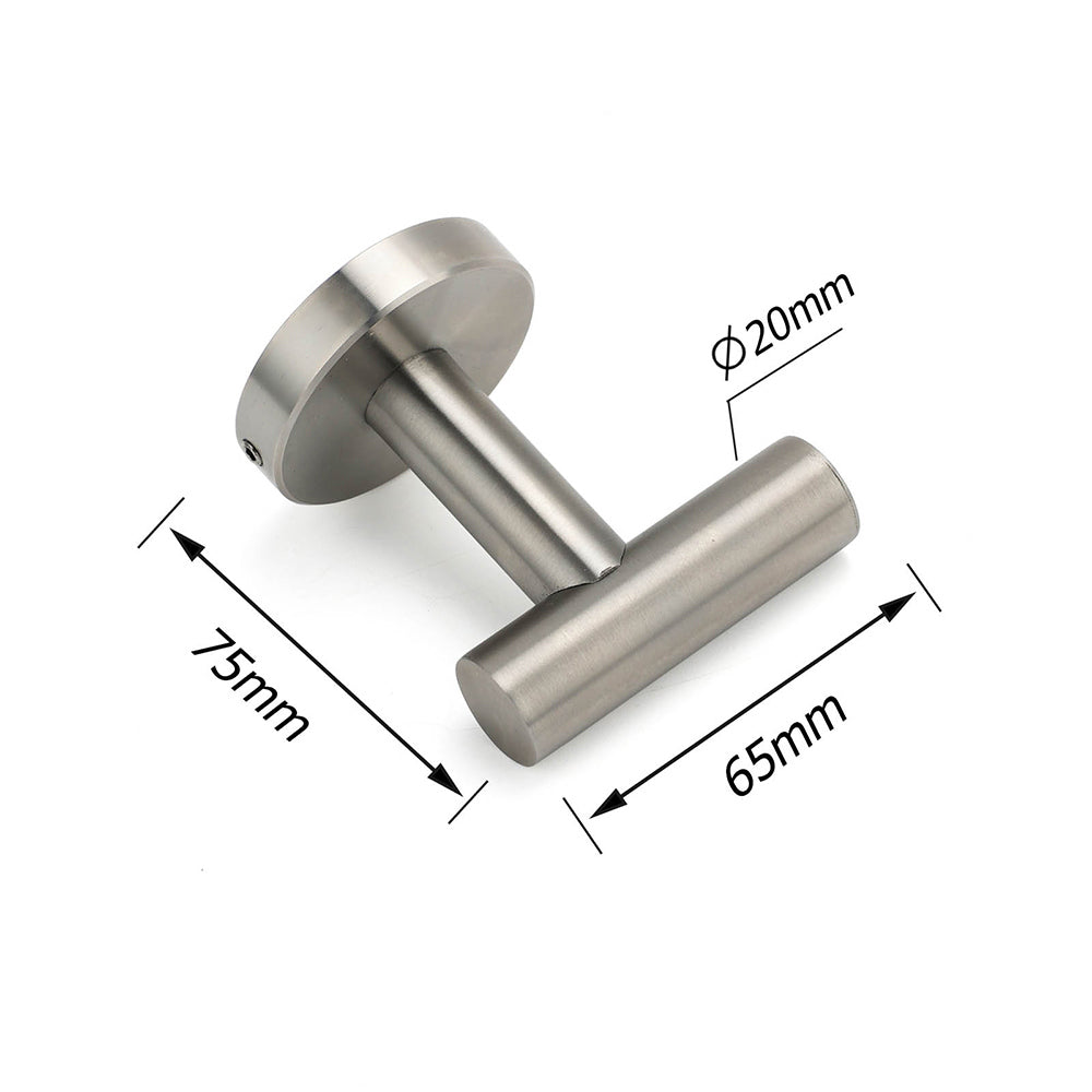 Brushed Nickel Robe Hook Hanger Organizer Bathroom Stainless Steel Accessory Kit V1233-E69009BN