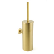 Bathroom Brushed Gold Stainless Steel Round Toilet Brush Wall Mounted Holder Cup V1233-E69013BG
