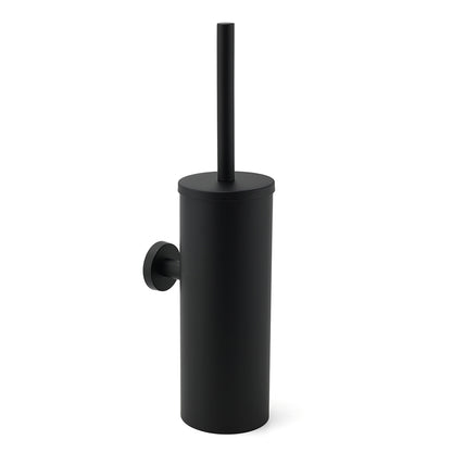 Matt Black Stainless Steel Round Toilet Brush Wall Holder Cup Bathroom Accessary V1233-E69013BL