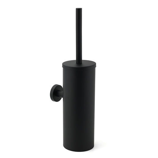 Matt Black Stainless Steel Round Toilet Brush Wall Holder Cup Bathroom Accessary V1233-E69013BL