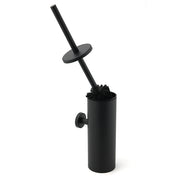 Matt Black Stainless Steel Round Toilet Brush Wall Holder Cup Bathroom Accessary V1233-E69013BL