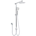 WELS Chrome Round 8" Stainless Steel Rain Head Handheld Sliding Rail Arm 2in1 Shower Set V1233-HR002M4CSC842KSR108
