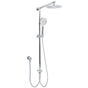 WELS Chrome Round 8" Stainless Steel Rain Head Handheld Sliding Rail Arm 2in1 Shower Set V1233-HR002M4CSC842KSR108