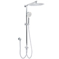 WELS Chrome Round Large 12" Rain Shower Head 3 Modes Handheld Wall Arm Rail 2in1 Set V1233-HR002M4CSC842KSR112